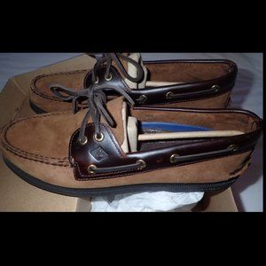 Sperry Top Sider AO A/O Brown Buck/BR Two Tone Boat Shoe Size 9